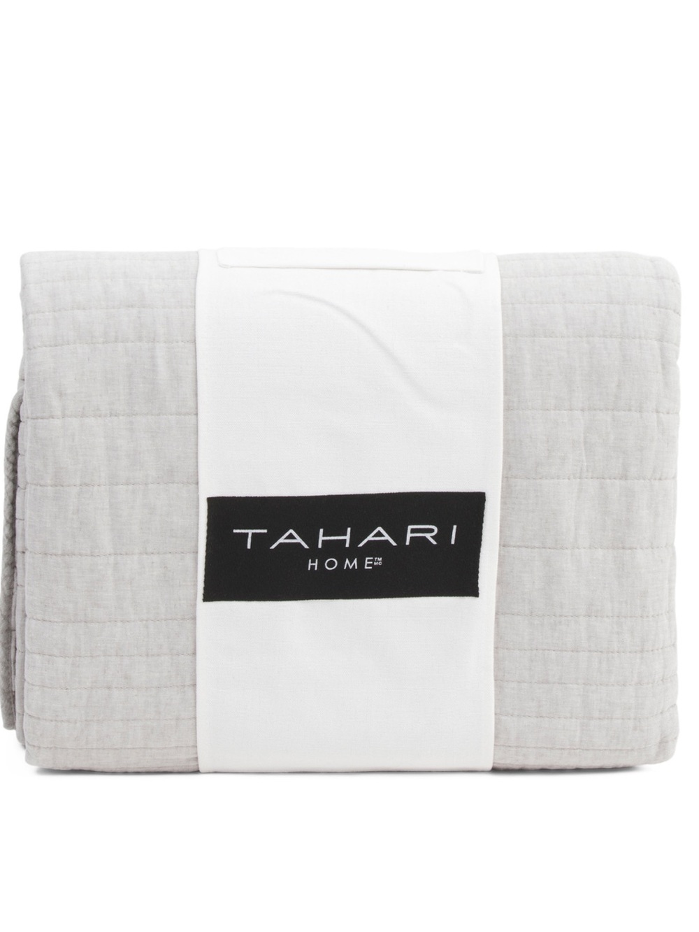 TAHARI HOME linen and cotton blend warm quilt